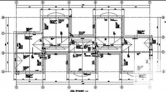 独立基础3层砖混别墅结构CAD施工图纸（平法图纸） - 2