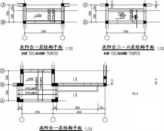 6层砖砌体住宅楼结构CAD施工图纸(桩基地下室) - 4