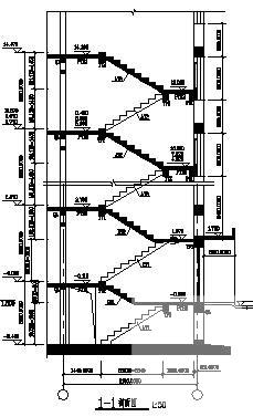 6层砌体结构小区住宅楼结构CAD施工图纸（条形基础）(平面布置图) - 4
