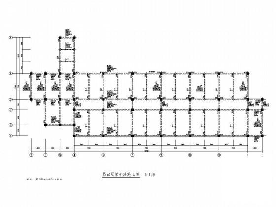 5层框架结构教学楼结构CAD施工图纸(现浇钢筋混凝土) - 2