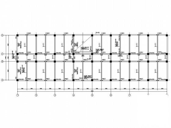 6层框架结构办公楼结构CAD施工图纸(现浇钢筋混凝土) - 2