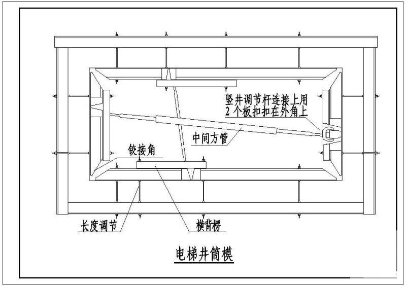 电梯井模板节点构造详图纸（二） - 1