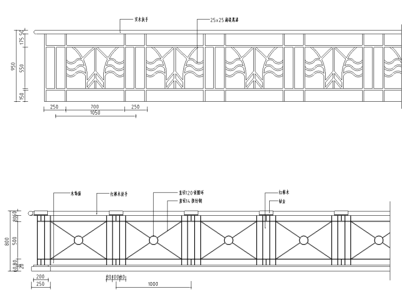 铁艺栏杆节点详图 (2)