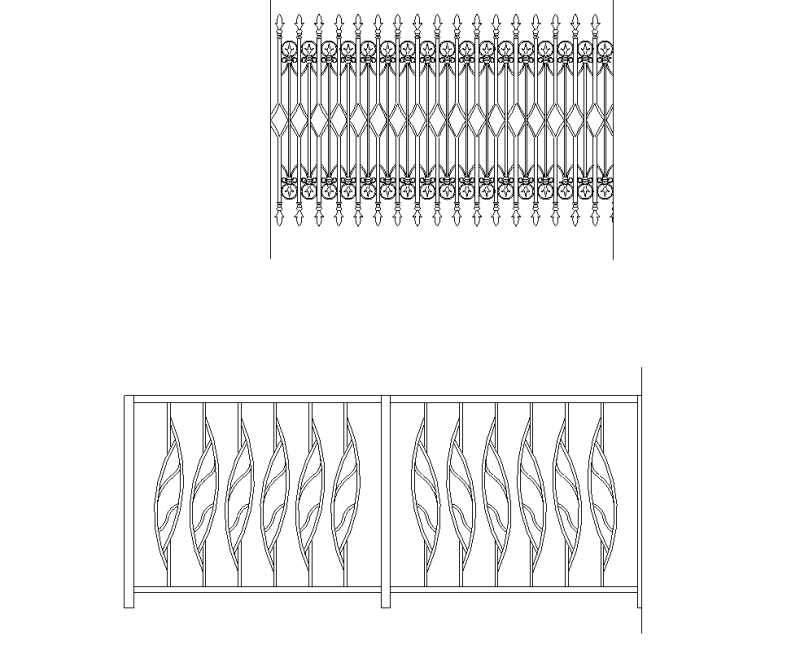 铁艺栏杆节点详图 (3)