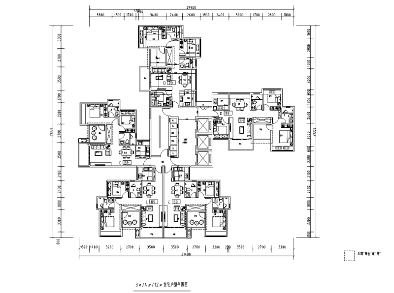 大唐住宅户型图设计 (2)