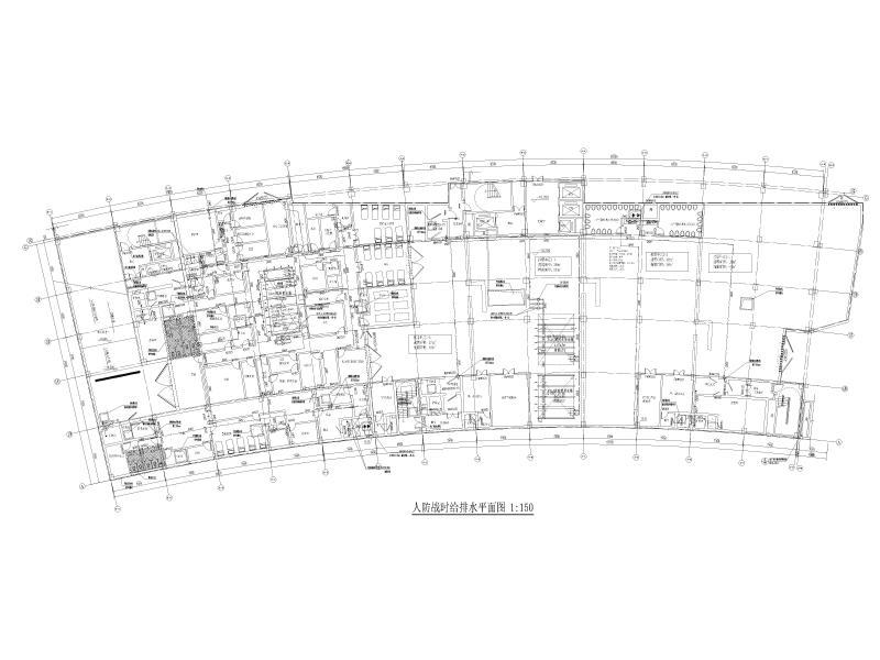 人防战时给排水平面图