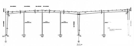 门式刚架独立基础钢结构汽车4S店结构CAD施工图纸(平面布置图) - 4