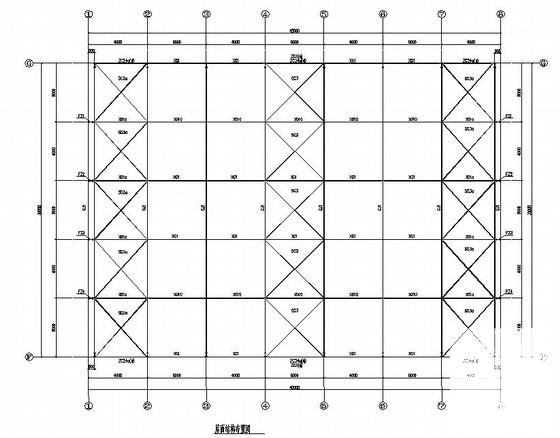 钢结构厂房结构CAD施工图纸（30米跨带吊车）(系统布置图) - 1