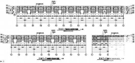 门式刚架钢构厂房结构CAD施工图纸（气楼） - 3