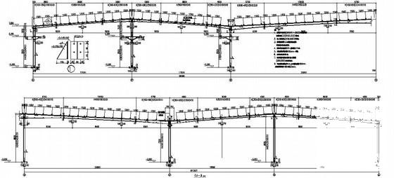 门式刚架钢构厂房结构CAD施工图纸（气楼） - 5