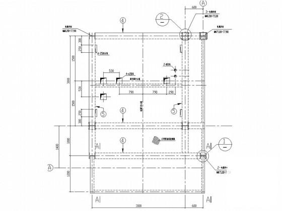 门式刚架结构电梯井道结构CAD施工图纸 - 1