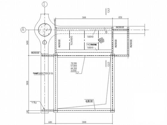 门式刚架结构电梯井道结构CAD施工图纸 - 4