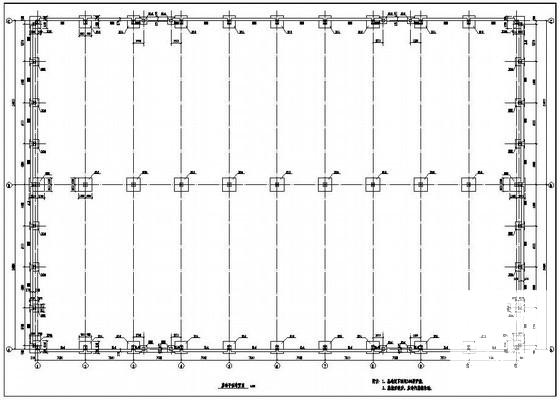 24m跨钢结构厂房结构CAD施工图纸（独立基础）(平面布置图) - 1