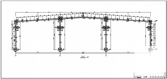 单层带吊车钢结构厂房结构CAD施工图纸（门式刚架）(平面布置图) - 2