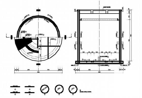 直径8.2m圆形水池结构CAD施工图纸(板配筋图) - 4
