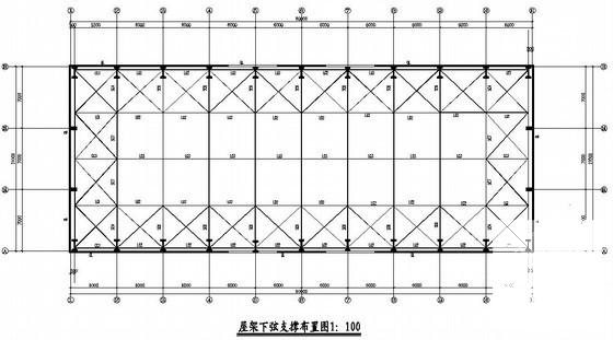 6度抗震单层钢结构厂房建筑结构CAD施工图纸(基础平面图) - 2