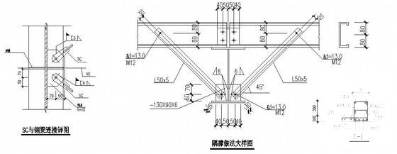排架结构厂房结构CAD施工图纸（独立基础）(平面布置图) - 3