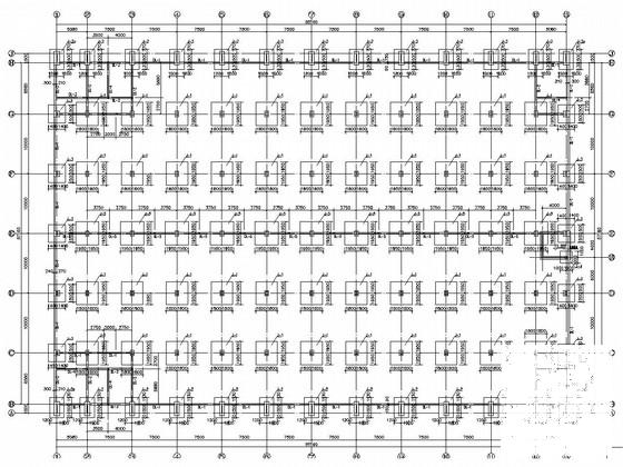 6度抗震3层门式刚架结构厂房结构CAD施工图纸(楼板配筋图) - 1