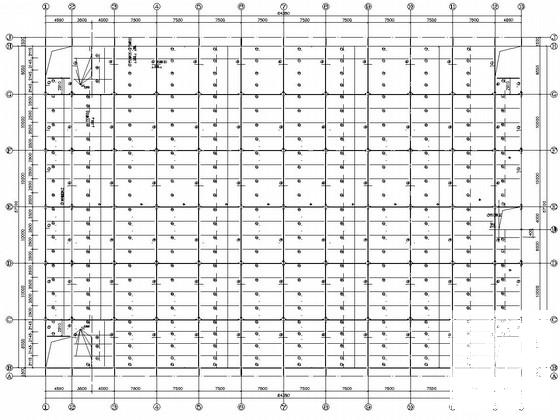6度抗震3层门式刚架结构厂房结构CAD施工图纸(楼板配筋图) - 4