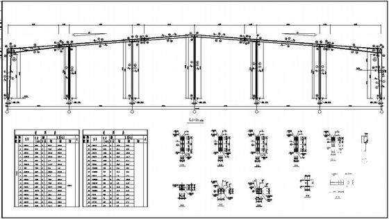50米钢结构厂房结构CAD施工图纸（独立基础） - 2