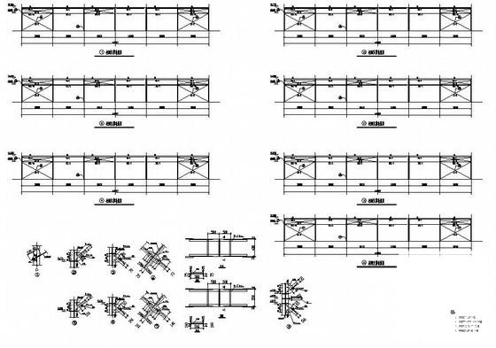 钢结构厂房建筑结构CAD施工图纸（带吊车） - 2
