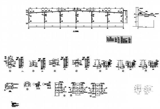 钢结构厂房建筑结构CAD施工图纸（带吊车） - 3