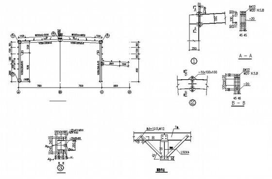 轻钢结构临建厂房结构CAD施工图纸（独立基础） - 3