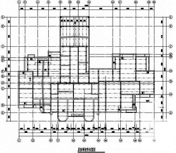 样板间屋面彩钢结构CAD施工图纸（8度抗震）(预埋件) - 1