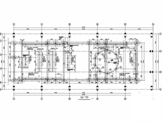 钢框架结构世博会馆结构CAD施工图纸（8度抗震）(基础平面图) - 1