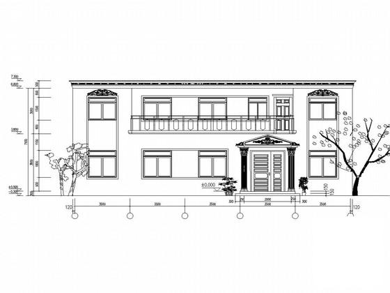 两层砖混结构农村自住房结构CAD施工图纸(平面布置图) - 1