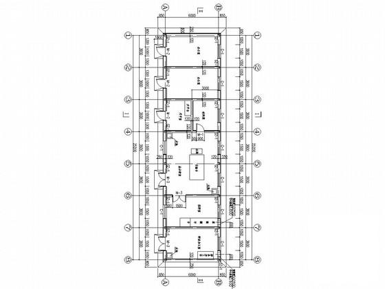 单层砌体结构化疗室结构CAD施工图纸（建施7度抗震）(基础平面图) - 1