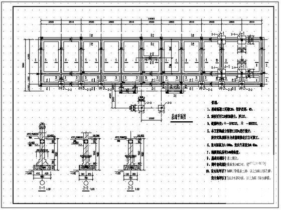 两层砖混结构坡屋顶办公楼结构CAD施工图纸（条形基础） - 2