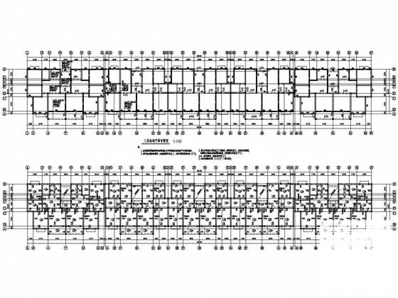 6层砖混结构公寓楼结构CAD施工图纸（条形基础） - 2