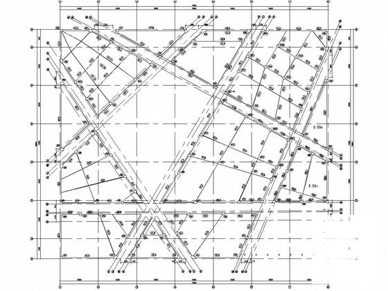 3层门式刚架结构世博会展馆结构CAD施工图纸(基础平面图) - 2