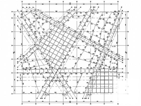 3层门式刚架结构世博会展馆结构CAD施工图纸(基础平面图) - 3