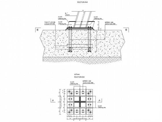 3层门式刚架结构世博会展馆结构CAD施工图纸(基础平面图) - 4