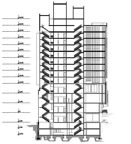 13层商业综合楼建筑图纸（初设图纸、现代风格）(总CAD平面图) - 2