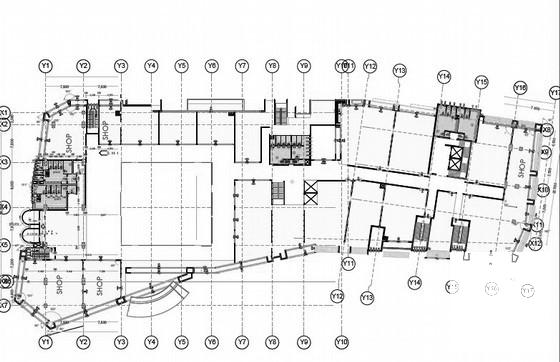 13层商业综合楼建筑图纸（初设图纸、现代风格）(总CAD平面图) - 3