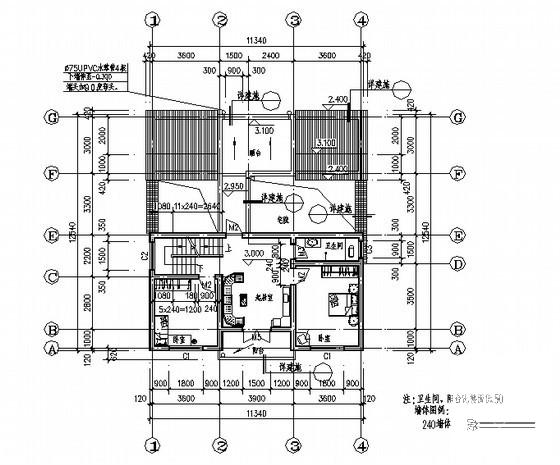 新农村2层砌体结构独栋别墅建筑方案 - 3