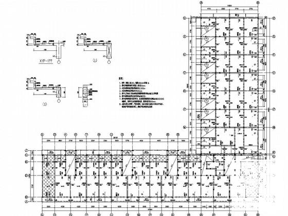 地上6层砌体结构办公楼结构CAD施工图纸（6度抗震）(墙下条形基础) - 3