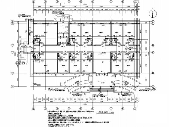 4层砖混结构老年公寓（敬老院）建筑及结构CAD施工图纸 - 5