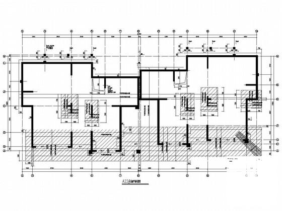4层砖混结构别墅结构CAD施工图纸（筏形基础）(板配筋图) - 1