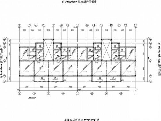 5层砖混结构住宅楼结构CAD施工图纸（条形基础） - 2