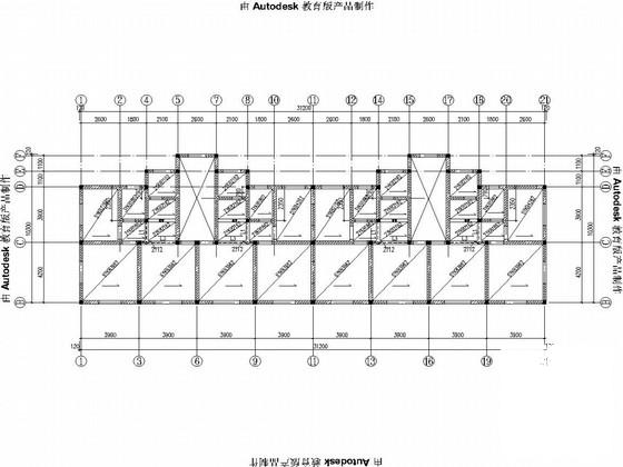 5层砖混结构住宅楼结构CAD施工图纸（条形基础） - 3