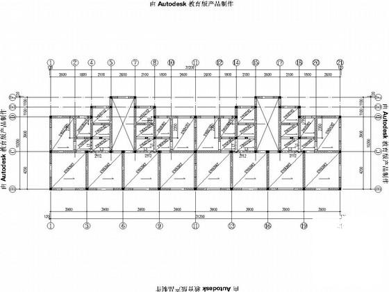 5层砖混结构住宅楼结构CAD施工图纸（条形基础） - 3