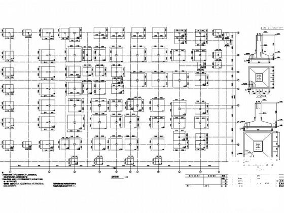 3层框架结构路虎4S店结构CAD施工图纸（独立基础） - 1