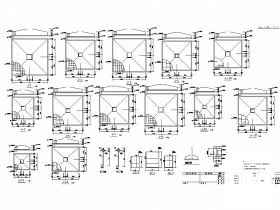 3层框架结构路虎4S店结构CAD施工图纸（独立基础） - 2