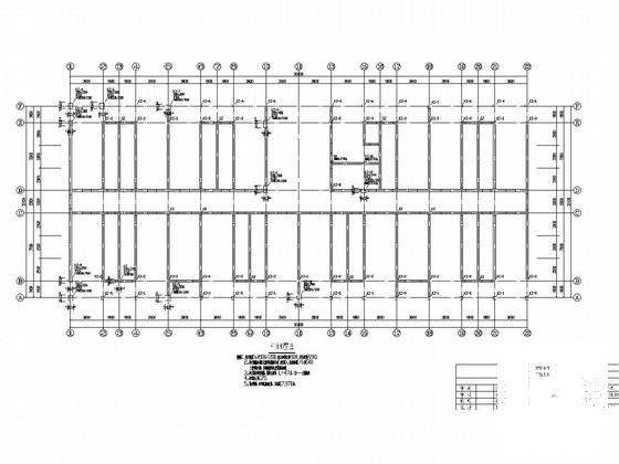 地上5层砌体结构宿舍楼结构CAD施工图纸（桩基础） - 2