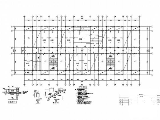 地上5层砌体结构宿舍楼结构CAD施工图纸（桩基础） - 3