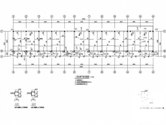 两层砖混结构供电所办公楼结构CAD施工图纸（建筑图纸） - 2